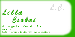 lilla csobai business card